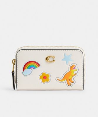 ＜COACH＞エッセンシャル　スモール　ジップ　アラウンド　カード　ケース・ステッカー　プリント